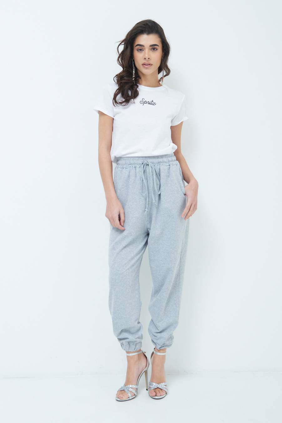 Kikisix PANTALONE TUTA GRIGIO