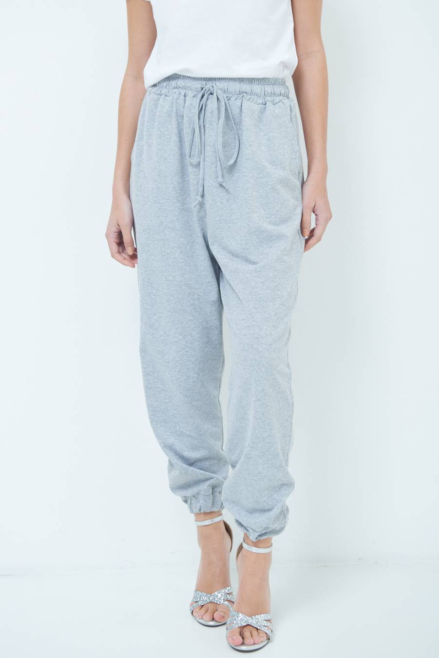 Kikisix PANTALONE TUTA GRIGIO