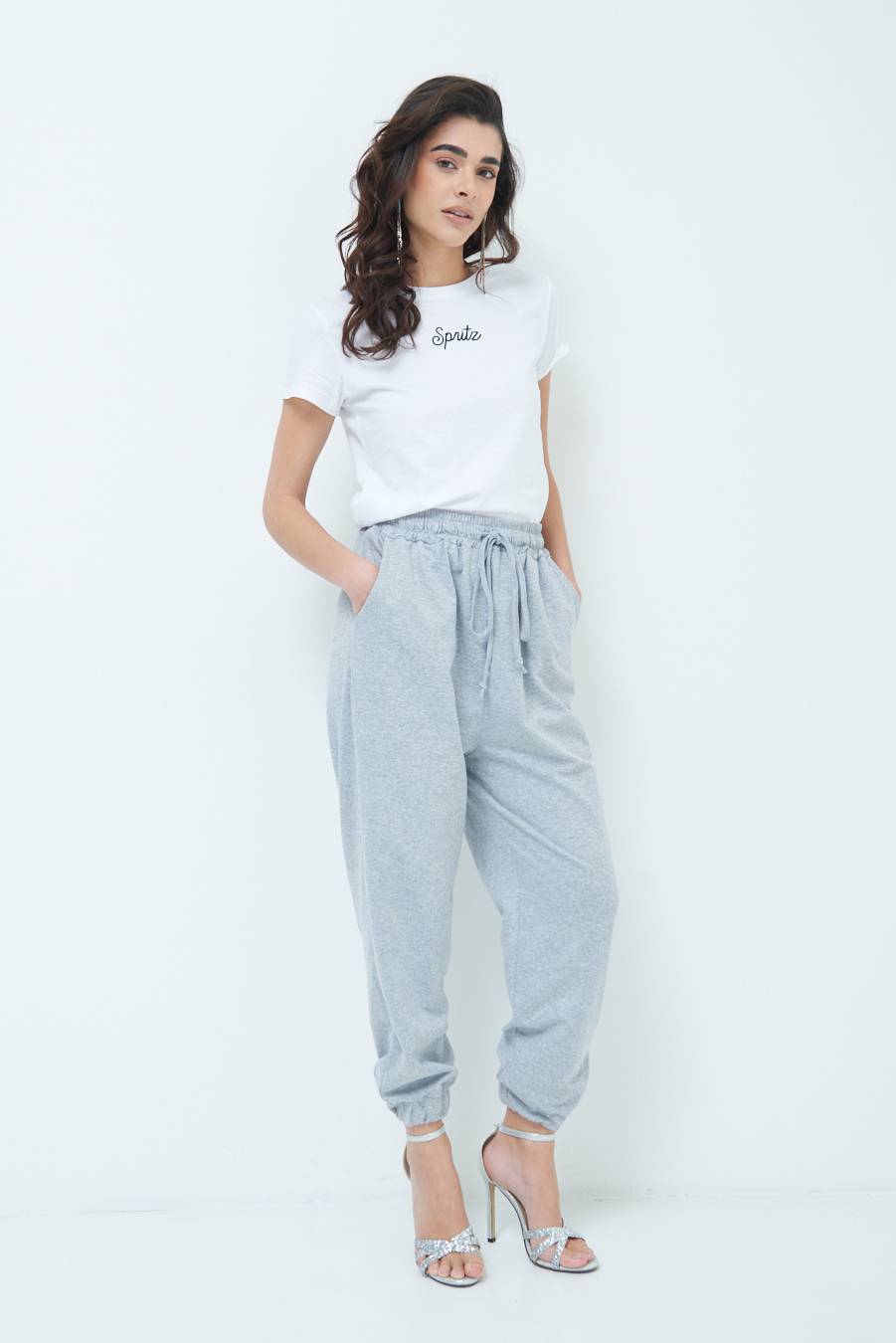 Kikisix PANTALONE TUTA GRIGIO