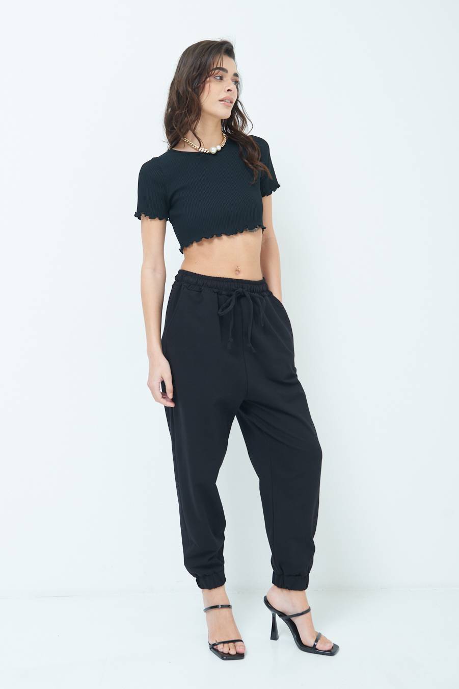 Kikisix PANTALONE TUTA NERO