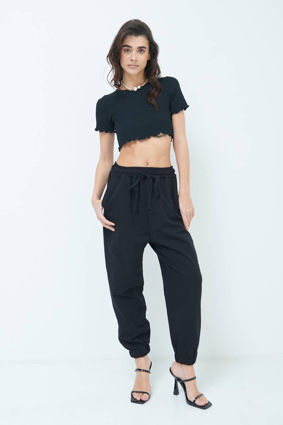 Kikisix PANTALONE TUTA NERO