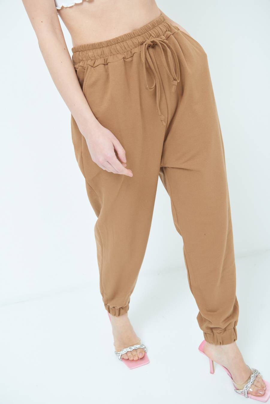 Kikisix PANTALONE TUTA TABACCO