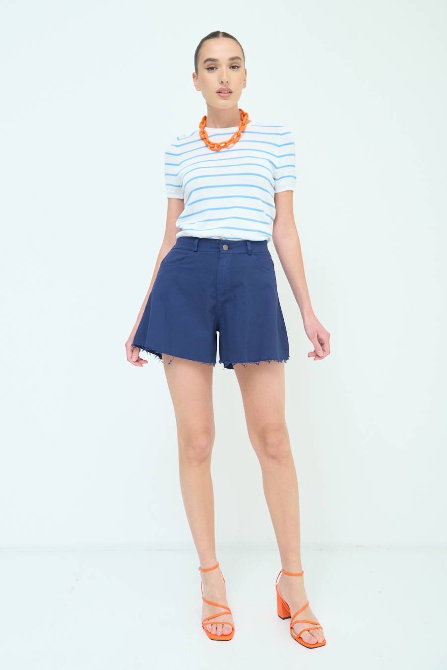 Kikisix SHORT/GONNA COTONE BLU