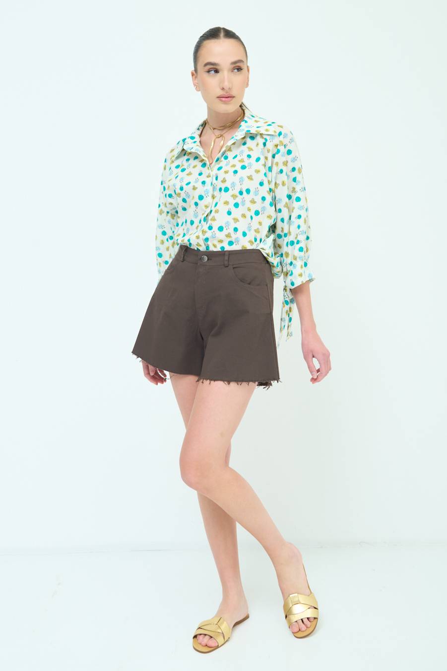 Kikisix SHORT/GONNA COTONE MORO