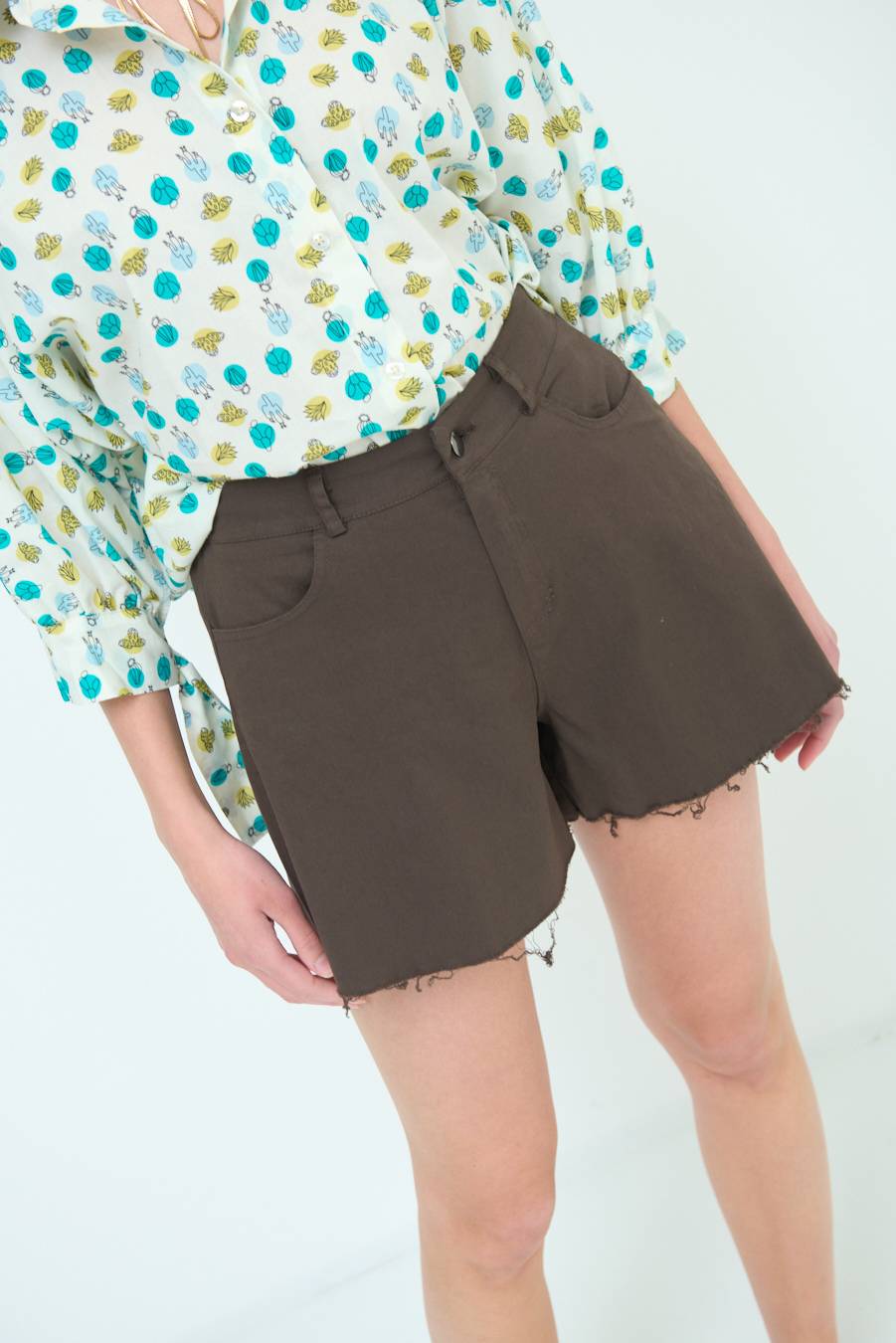 Kikisix SHORT/GONNA COTONE MORO