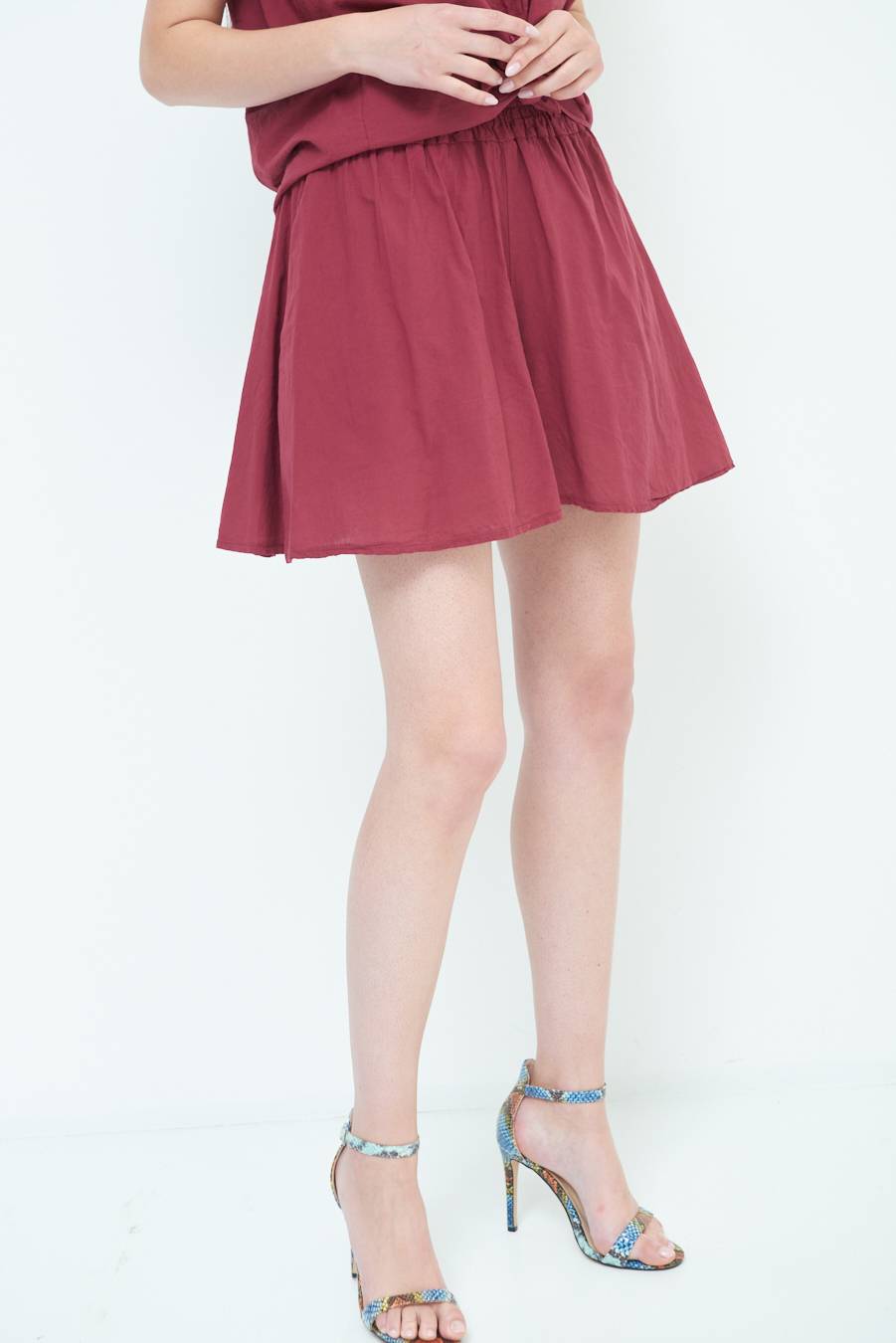 Kikisix SHORTS CON TASCHE ROSSO INDIA