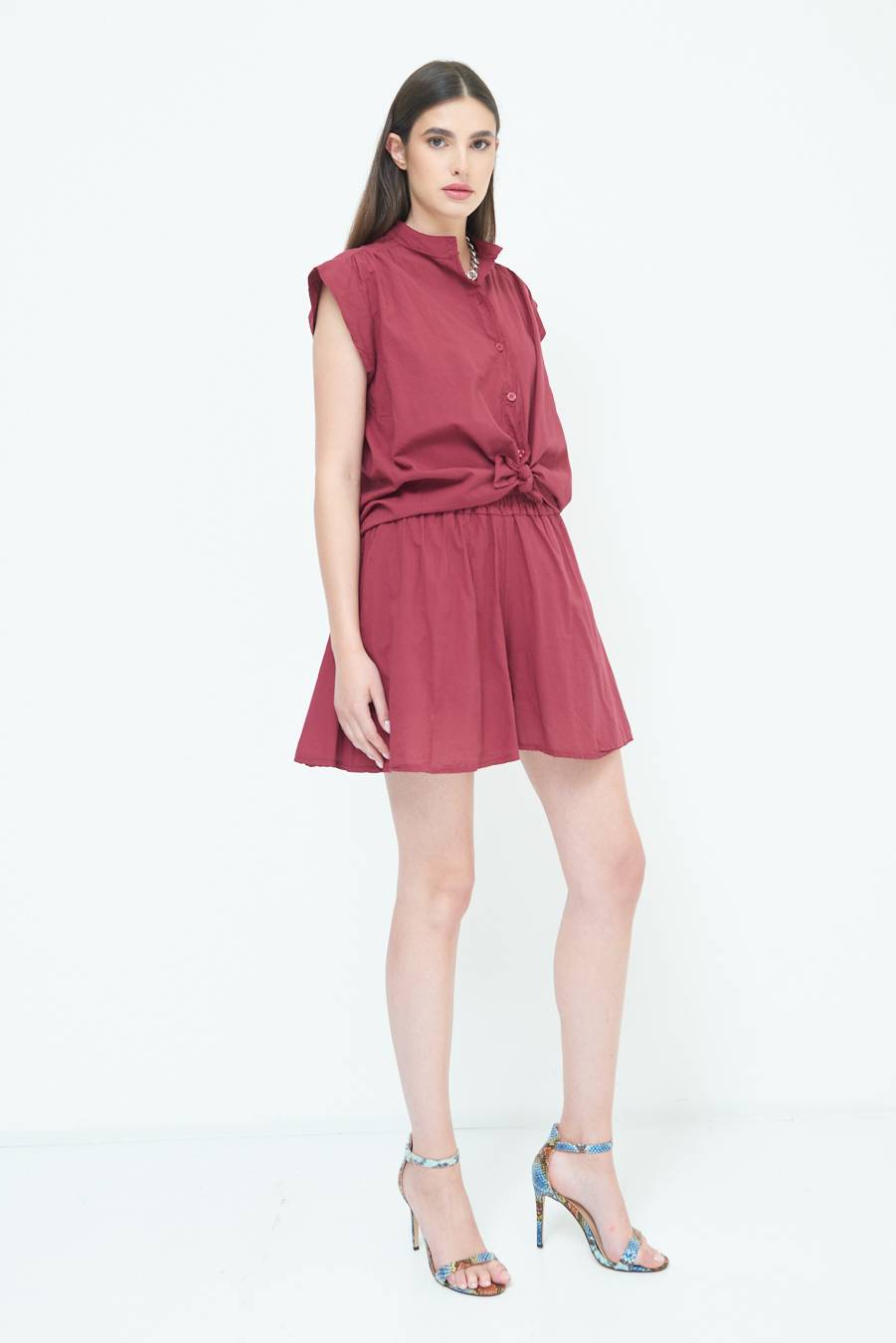 Kikisix SHORTS CON TASCHE ROSSO INDIA