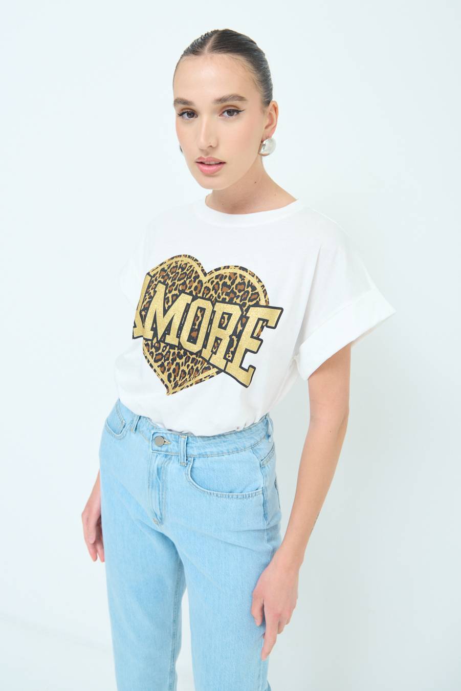 Kikisix T-SHIRT AMORE BIANCO