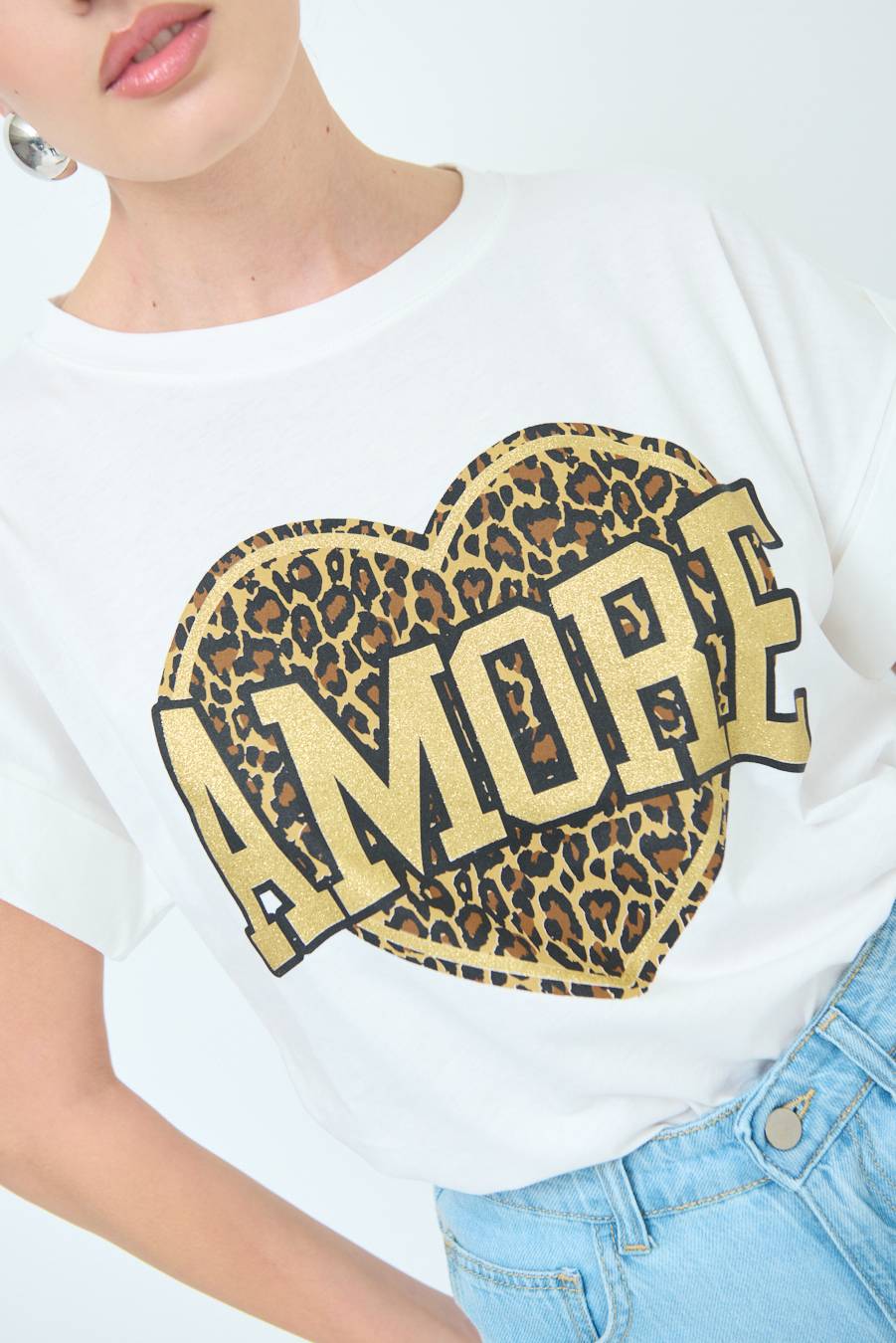 Kikisix T-SHIRT AMORE BIANCO