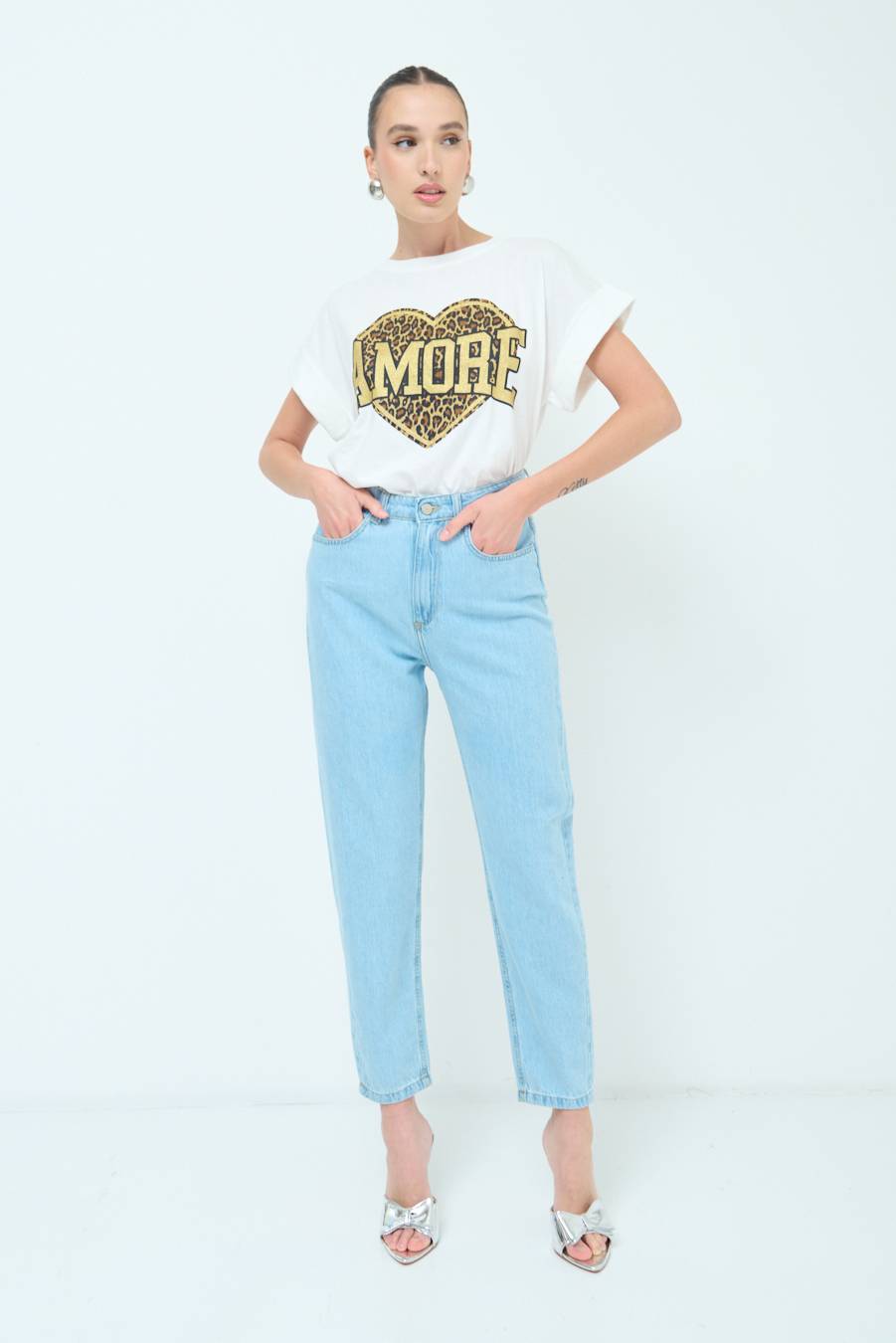 Kikisix T-SHIRT AMORE BIANCO