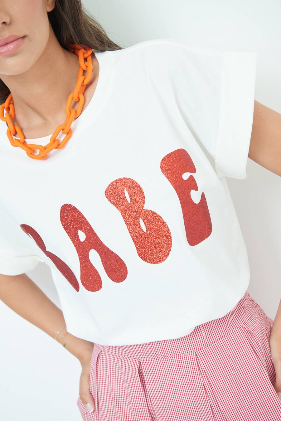 Kikisix T-SHIRT "BABE" ROSSO