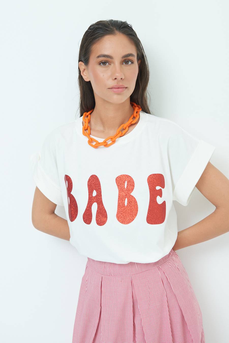 Kikisix T-SHIRT "BABE" ROSSO