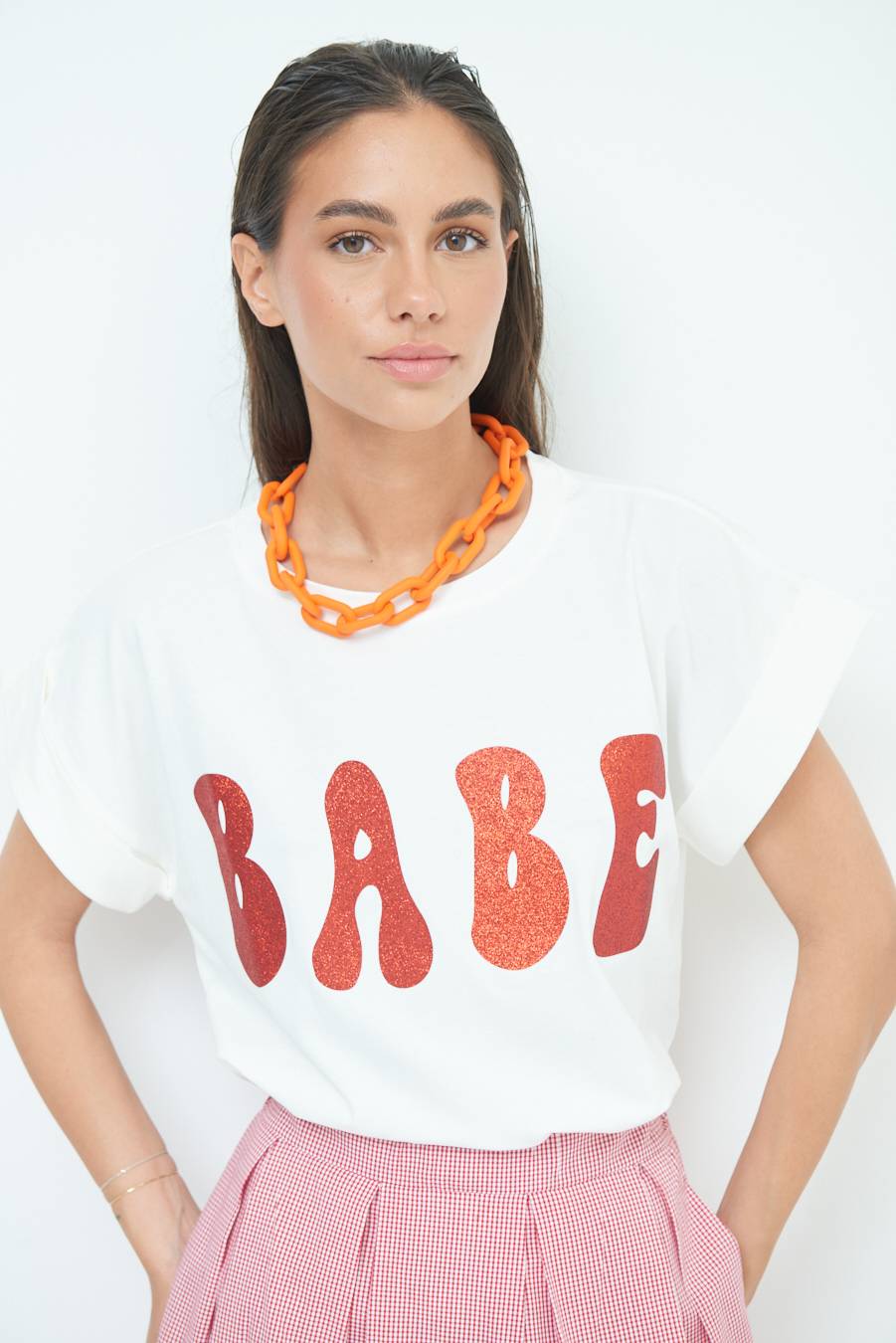 Kikisix T-SHIRT "BABE" ROSSO