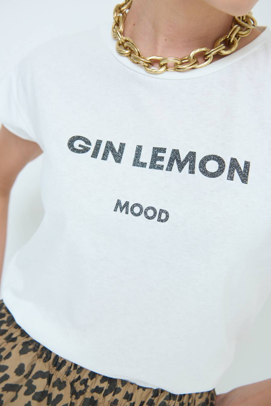 Kikisix T-SHIRT ''GIN LEMON'' NERO