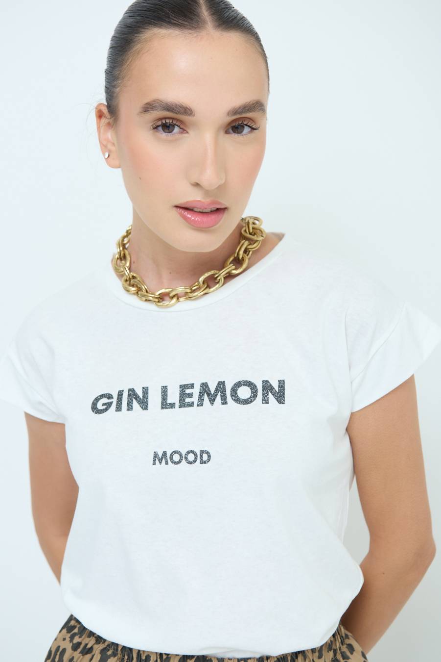 Kikisix T-SHIRT ''GIN LEMON'' NERO