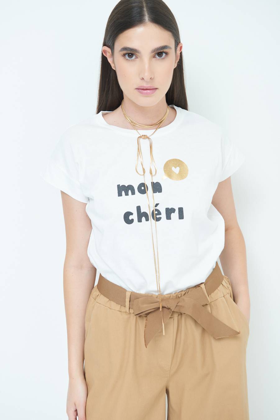 Kikisix T-SHIRT "MON CHERI" PANNA