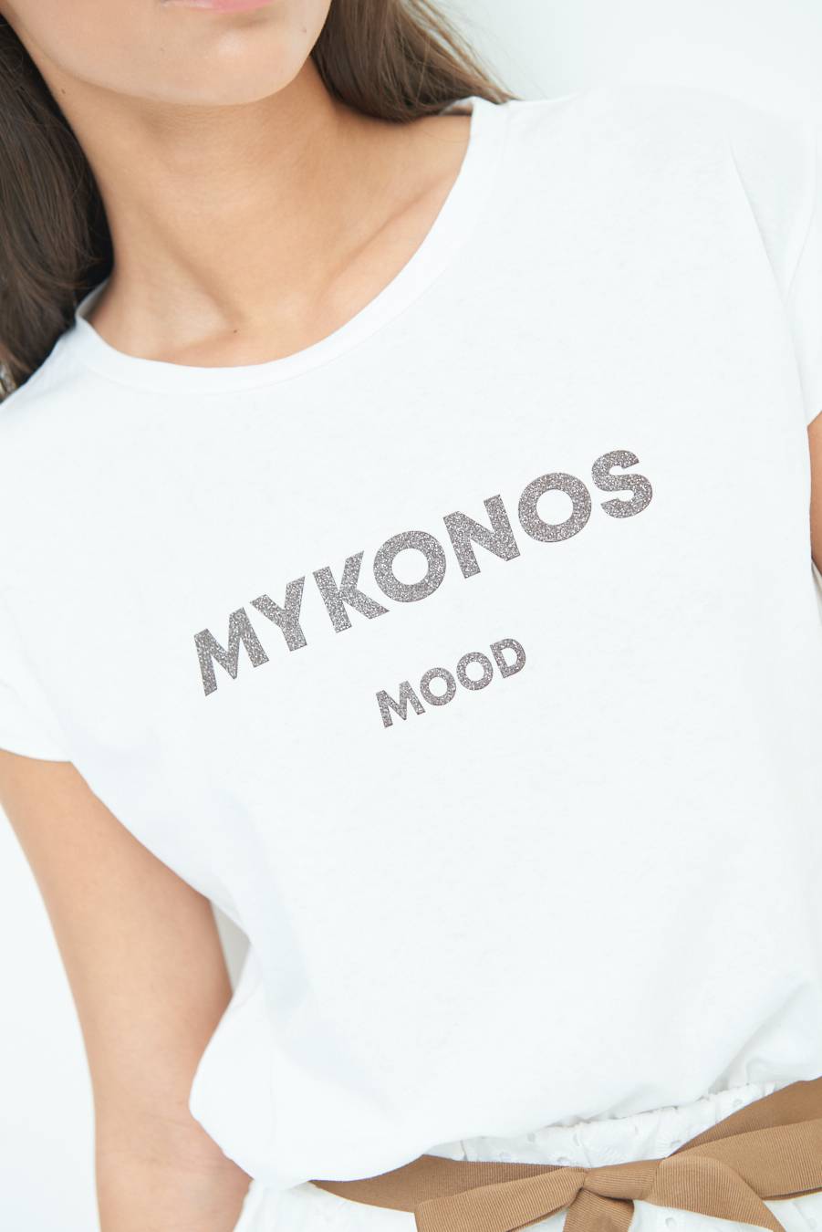 Kikisix T-SHIRT ''MYKONOS'' CIOCCOLATO