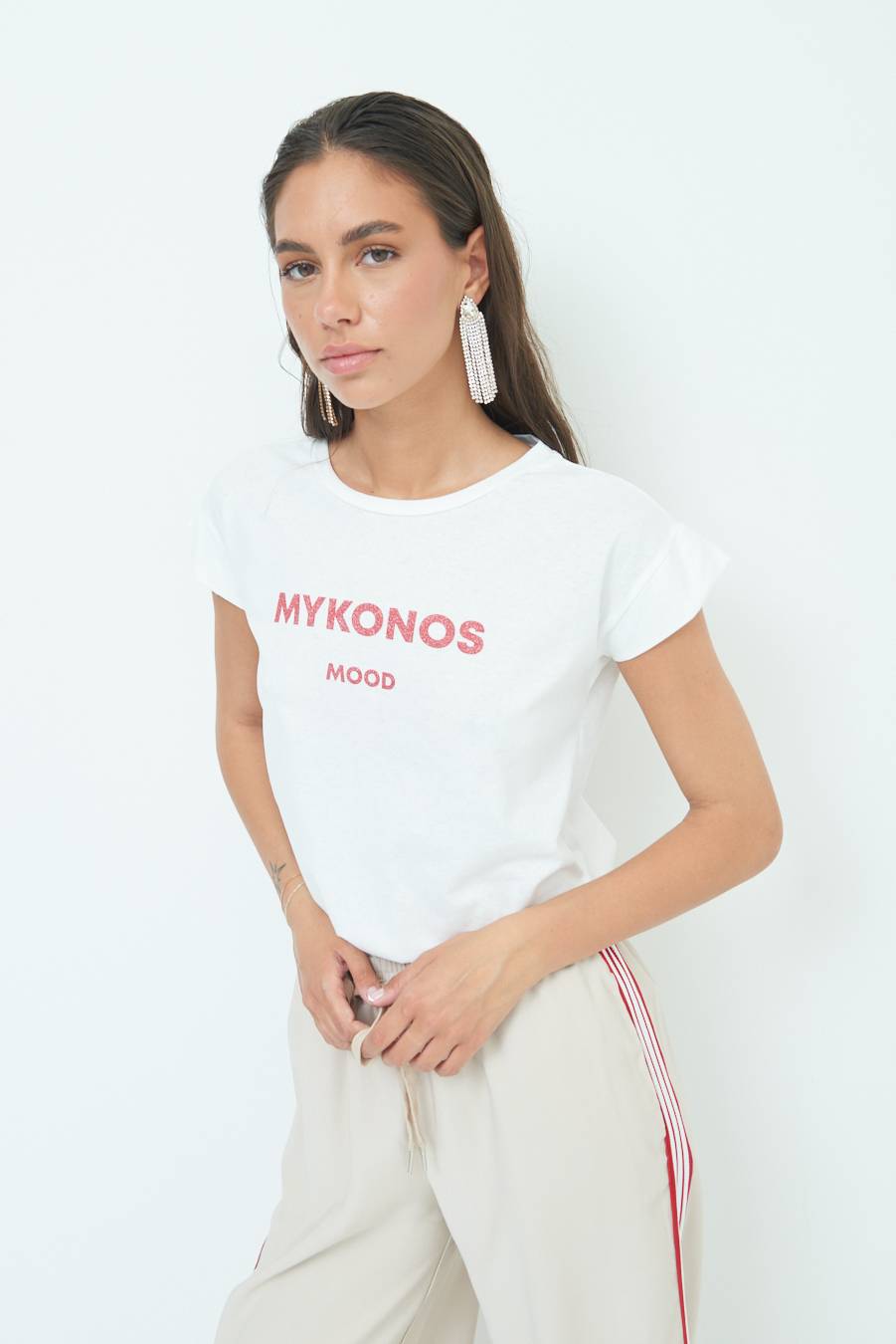 Kikisix T-SHIRT ''MYKONOS'' ROSSO