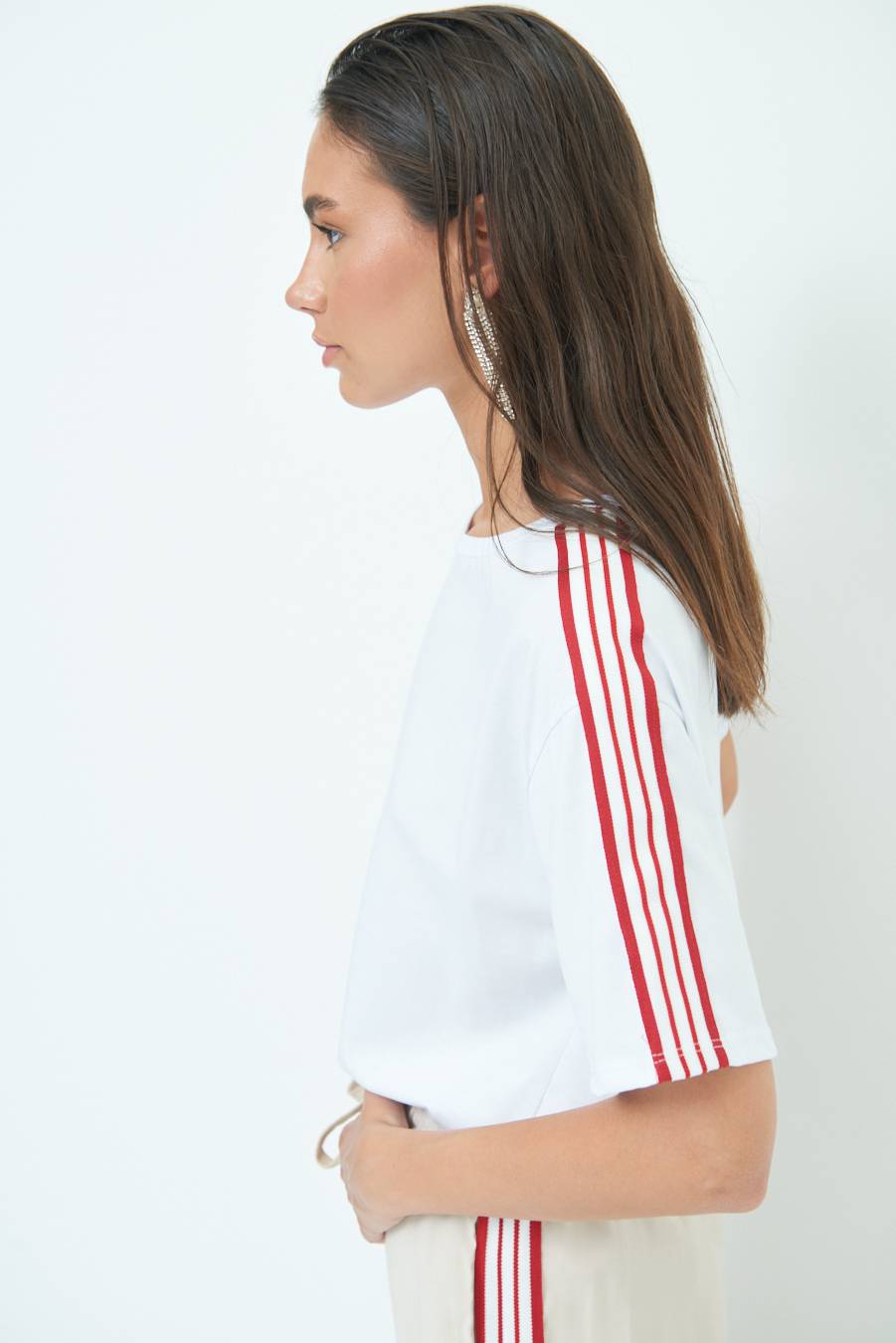 Kikisix T-SHIRT OVER CON COSTINA ROSSO