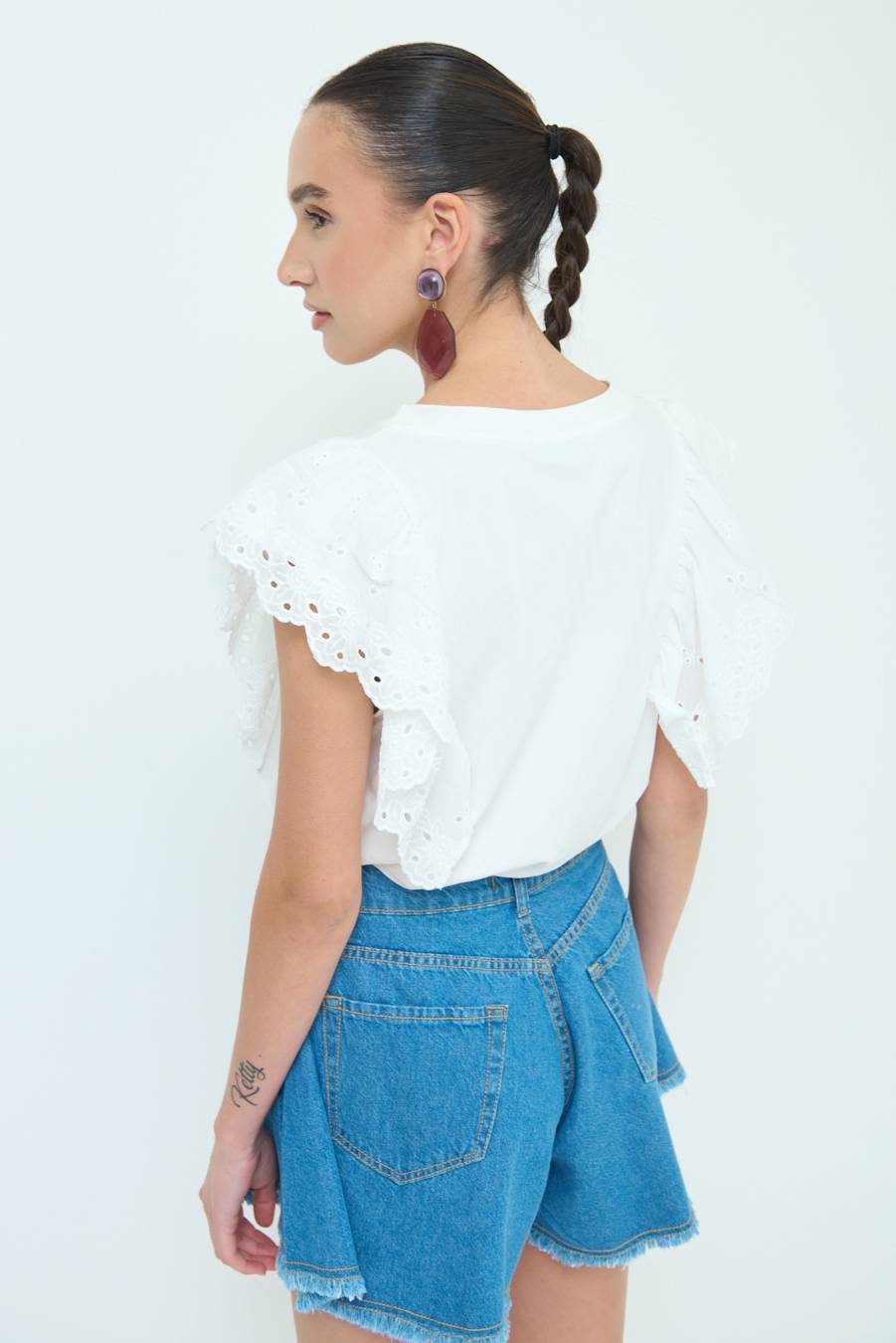 Kikisix T-SHIRT SANGALLO BIANCO