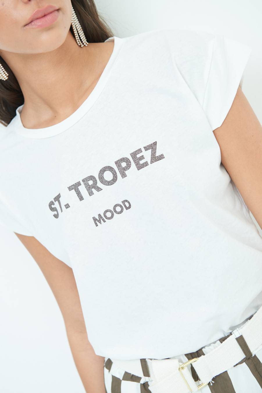 Kikisix T-SHIRT ''ST.TROPEZ'' CIOCCOLATO