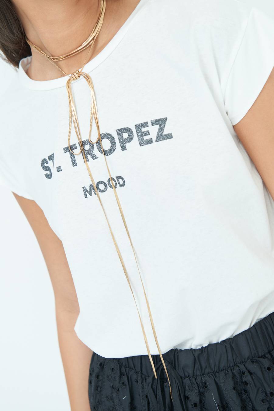 Kikisix T-SHIRT ''ST.TROPEZ'' NERO
