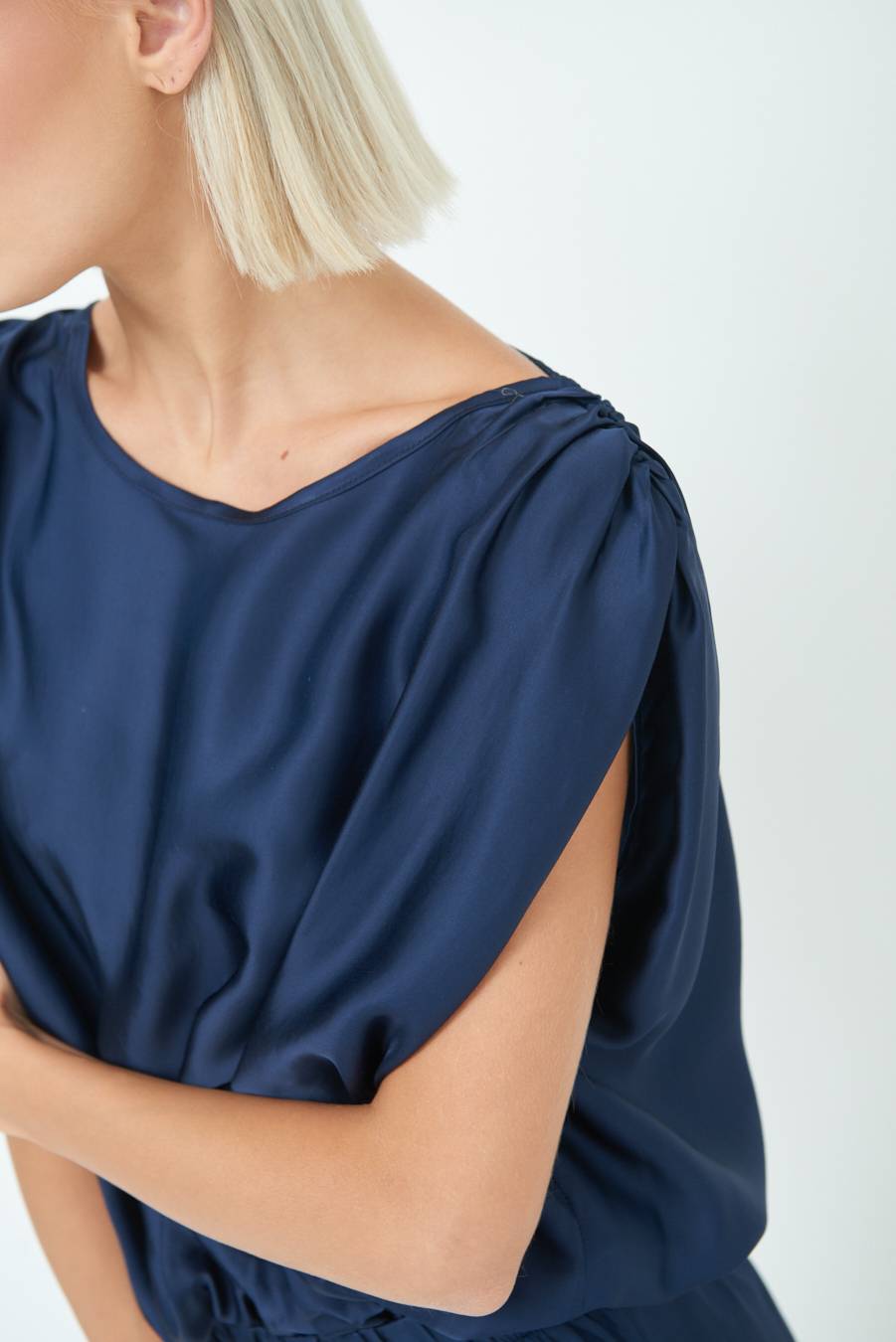 Kikisix TOP CON ELASTICO FONDO SCOLLO BALA BLU