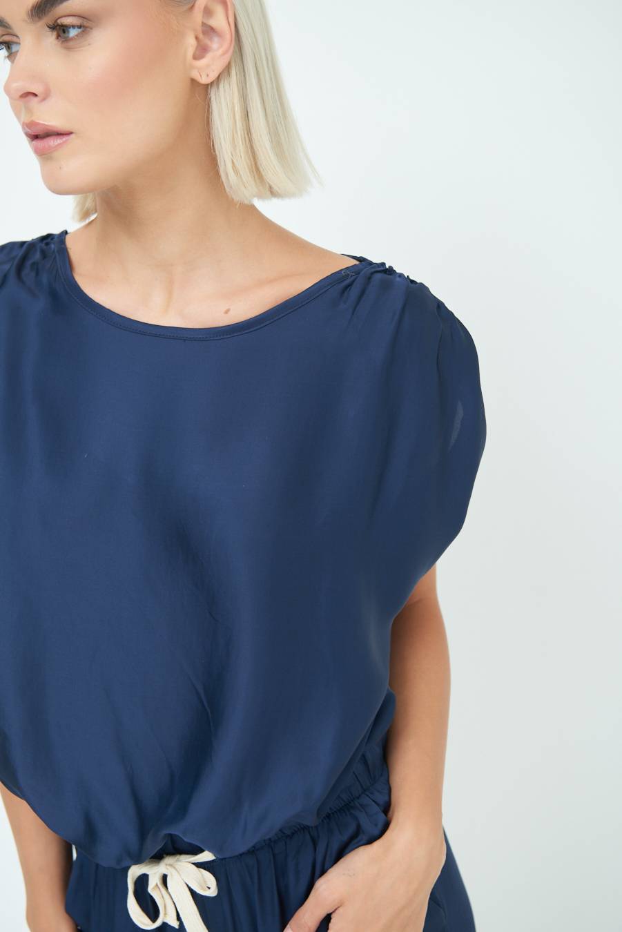 Kikisix TOP CON ELASTICO FONDO SCOLLO BALA BLU