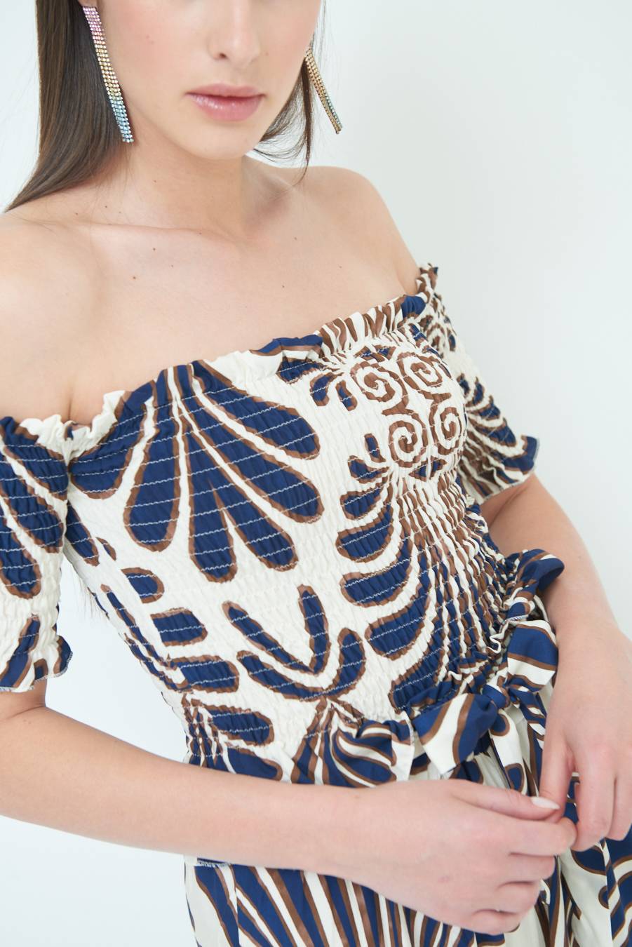 Kikisix TOP ETNICO VISCOSA BLU