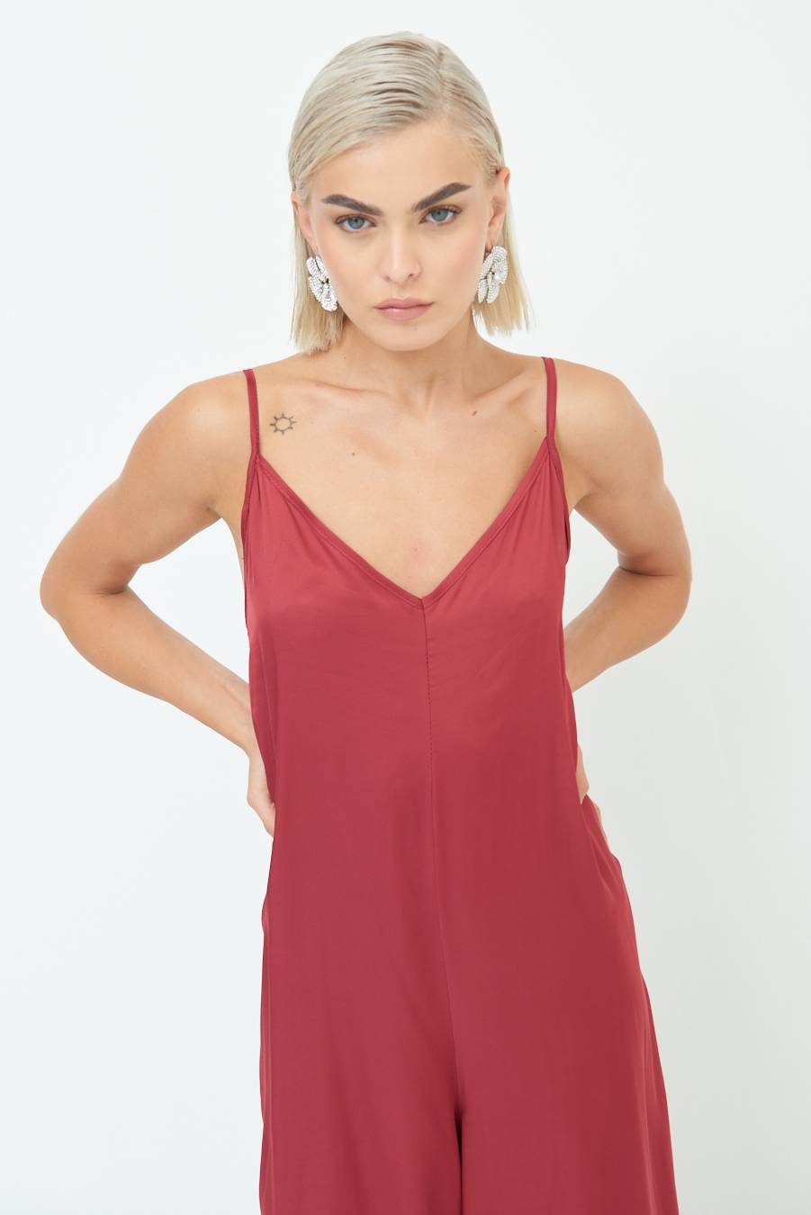 Kikisix TUTA PALAZZO RASO ROSSO INDIA