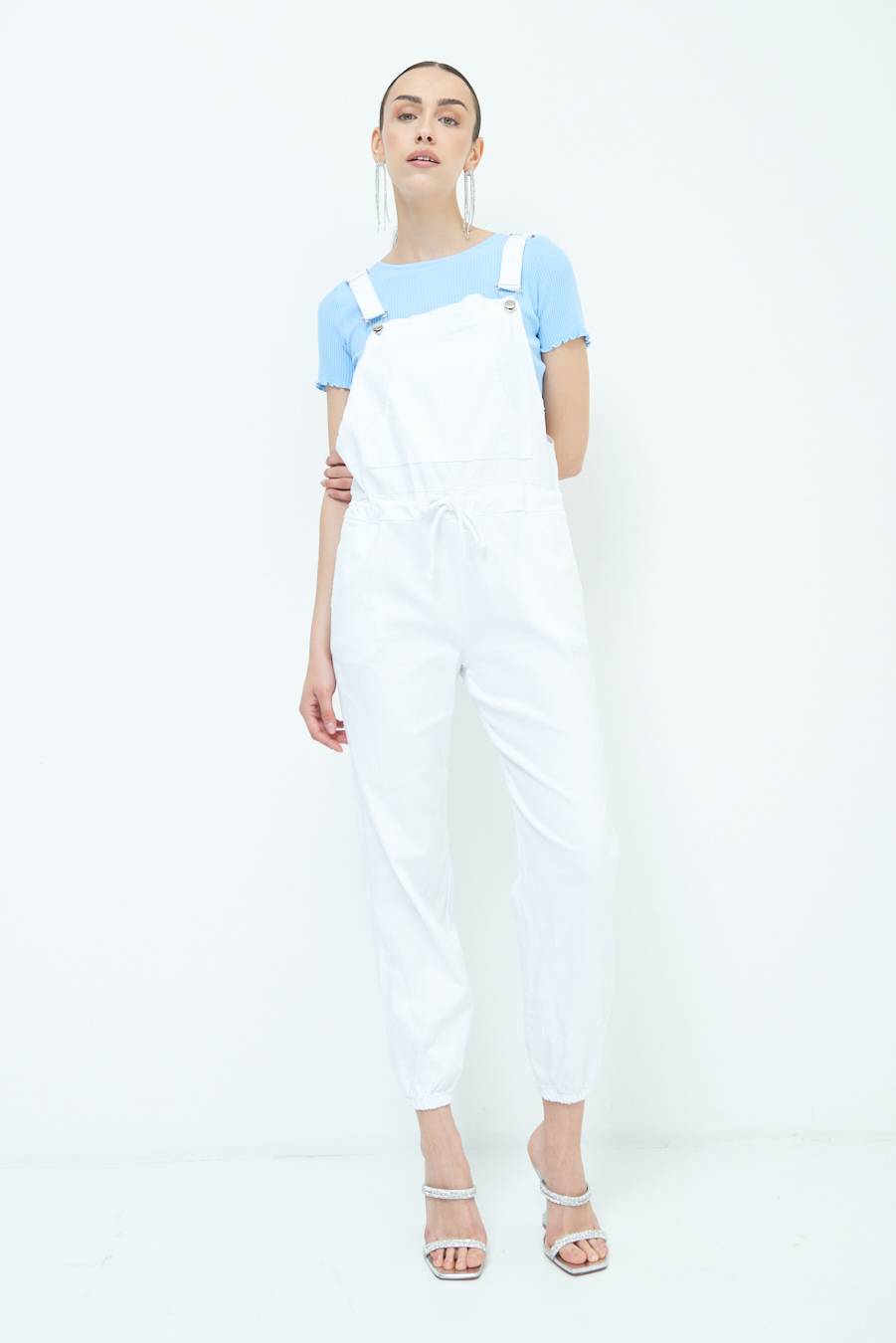 Kikisix TUTA SALOPETTE BIANCO