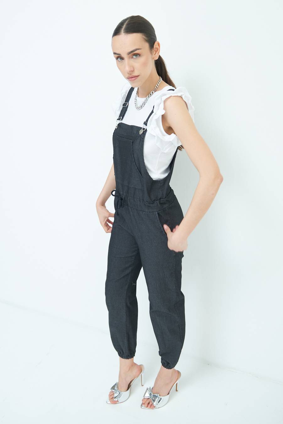 Kikisix TUTA SALOPETTE NERO