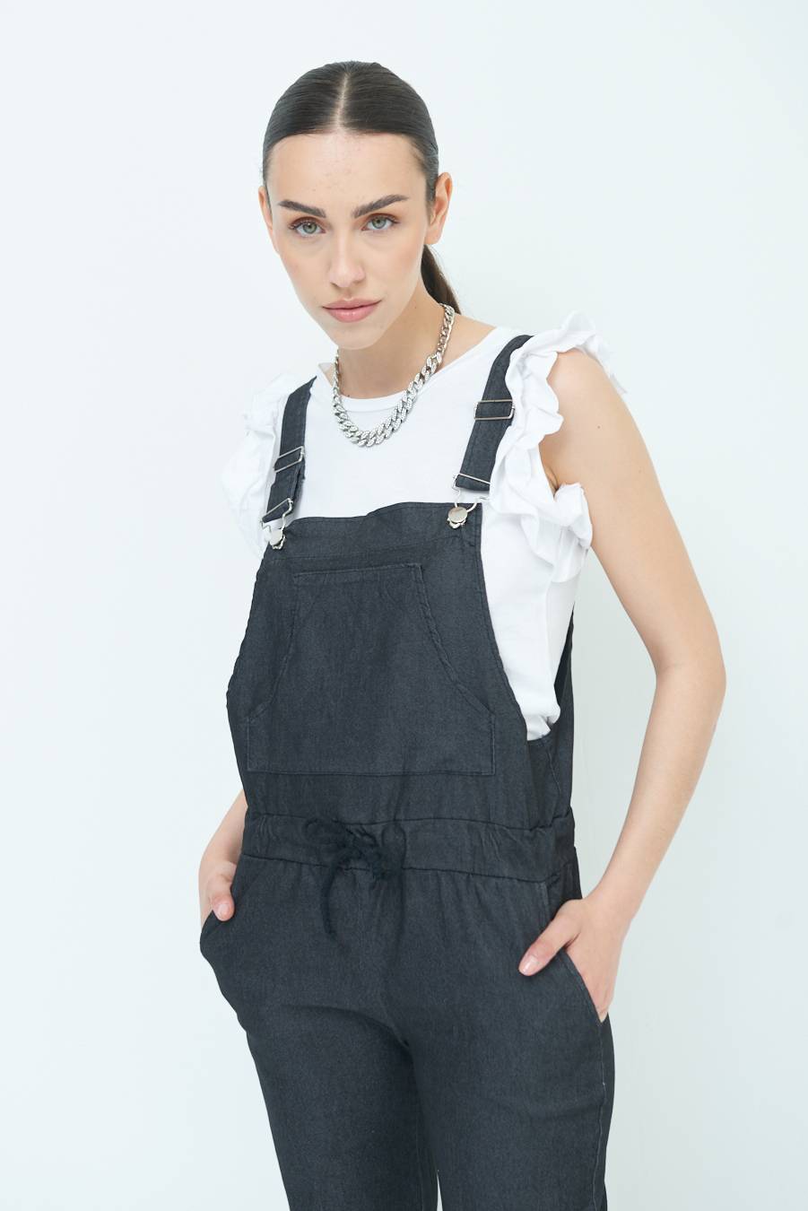 Kikisix TUTA SALOPETTE NERO