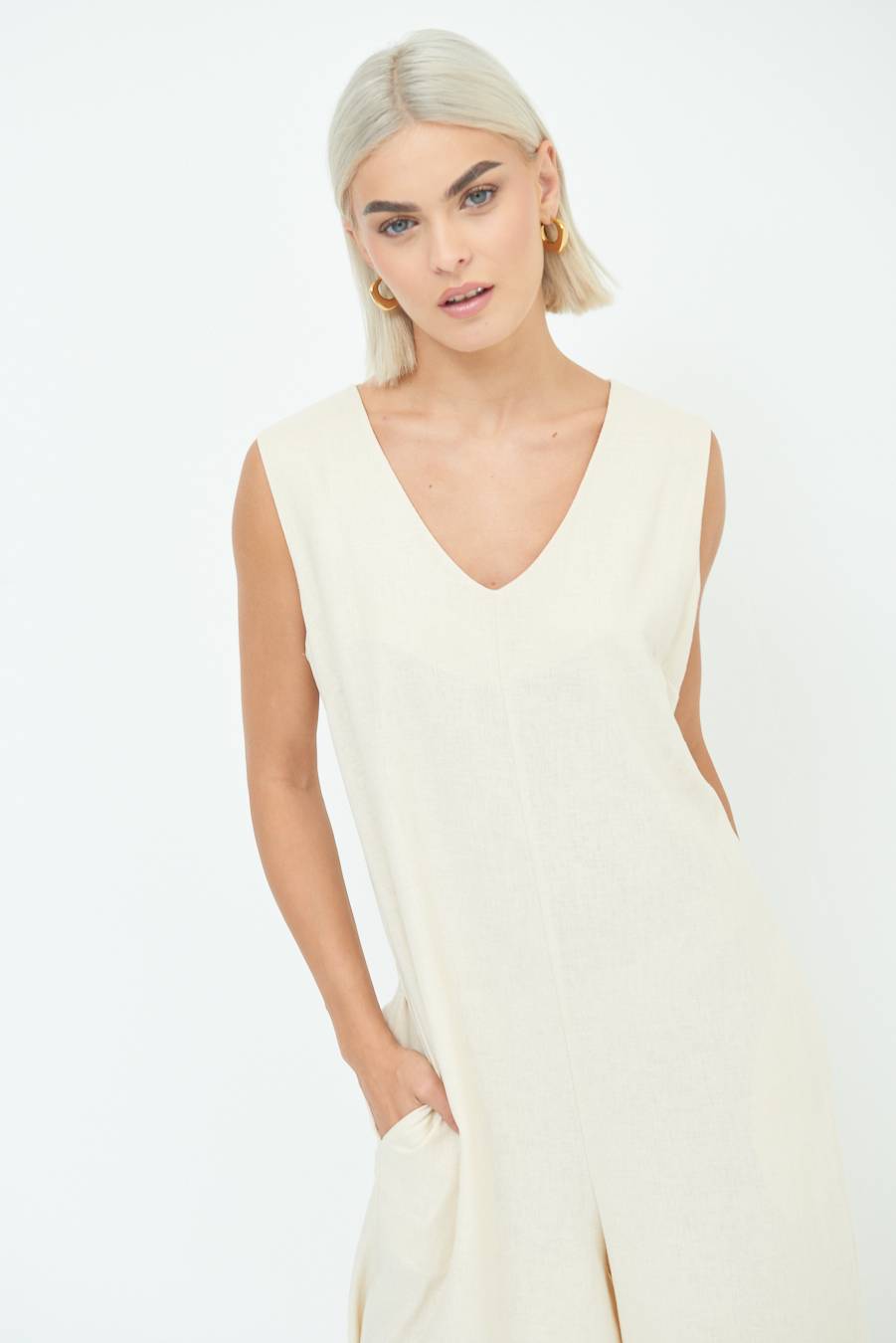 Kikisix TUTA SMANICATA PANTA PALAZZO NATURALE