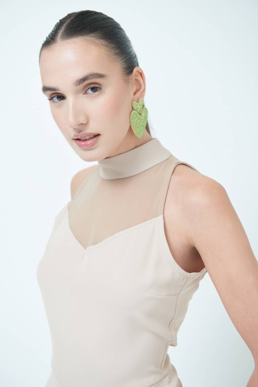 Kikisix VESTITO CADI+RETE CAMMELLO