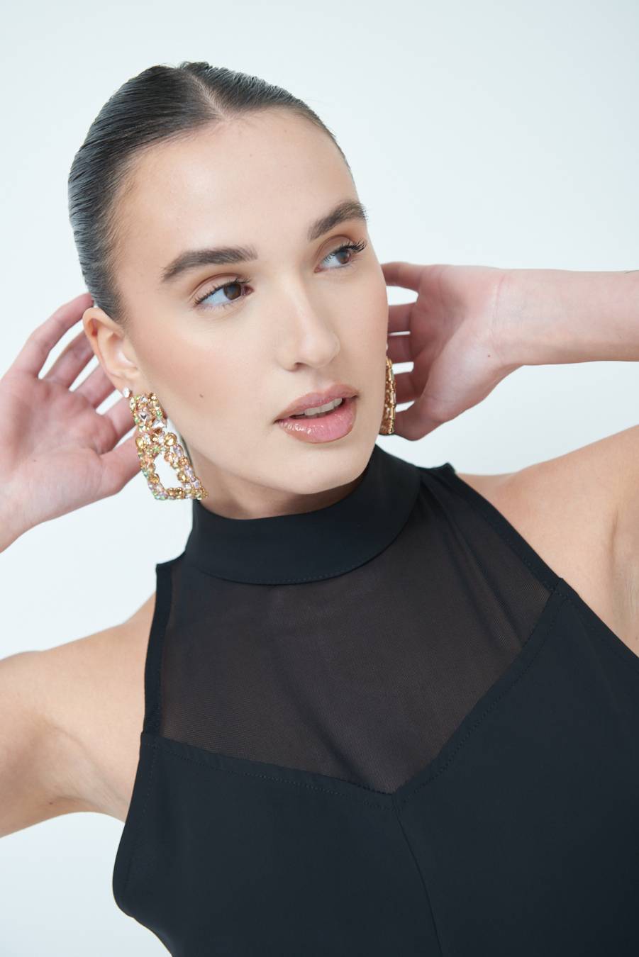 Kikisix VESTITO CADI+RETE NERO