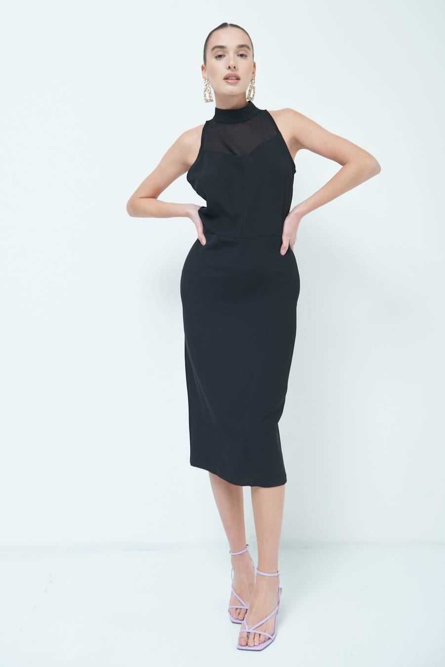 Kikisix VESTITO CADI+RETE NERO