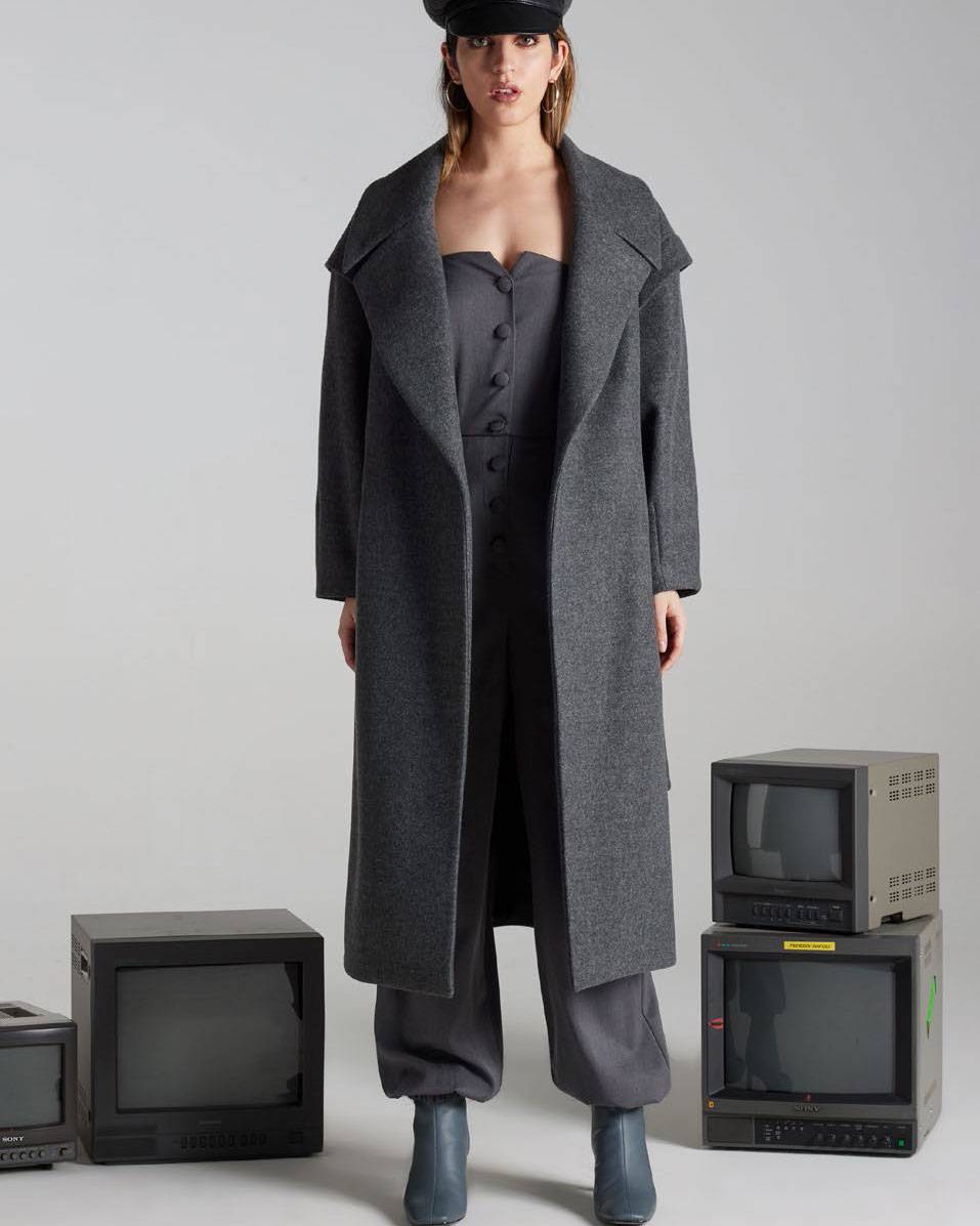 Kostumn1 Cappotto over con inserto in spalla