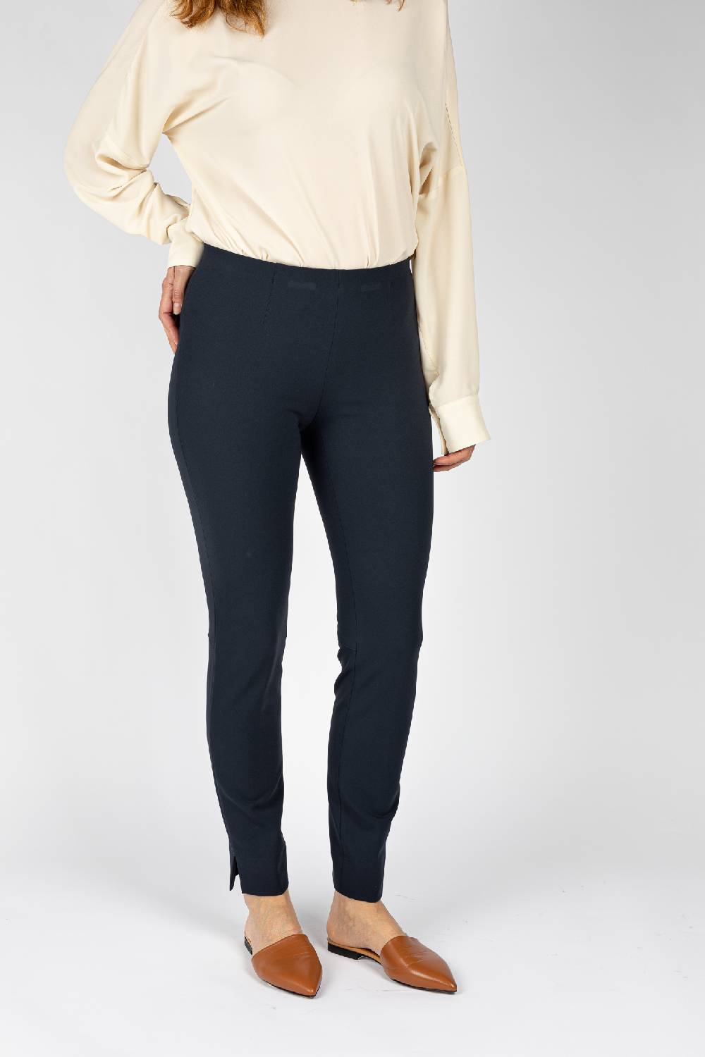 L.Pucci Pantaloni Colore Blu Con Linea A Sigaretta