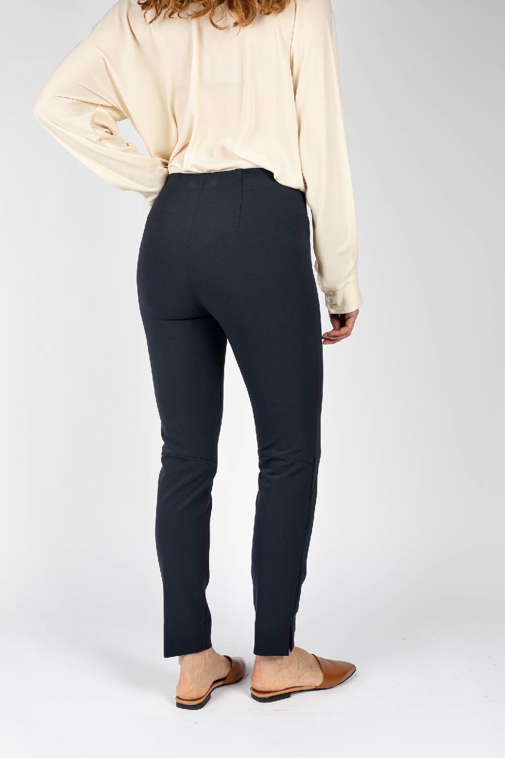 L.Pucci Pantaloni Colore Blu Con Linea A Sigaretta