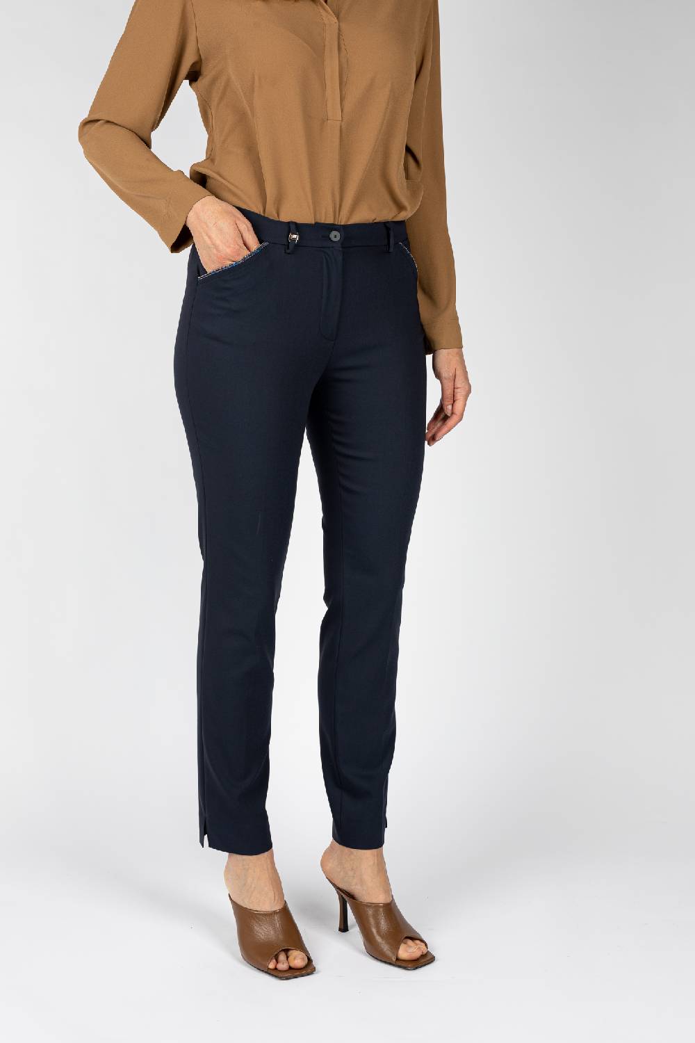 L.Pucci Pantaloni Colore Blu, Linea A Sigaretta