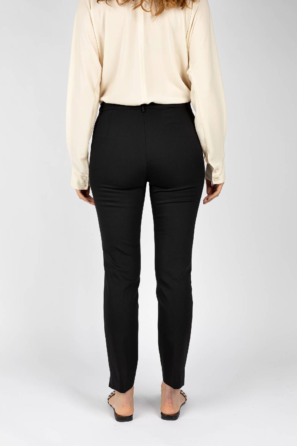 L.Pucci Pantaloni Colore Nero, Linea A Sigaretta