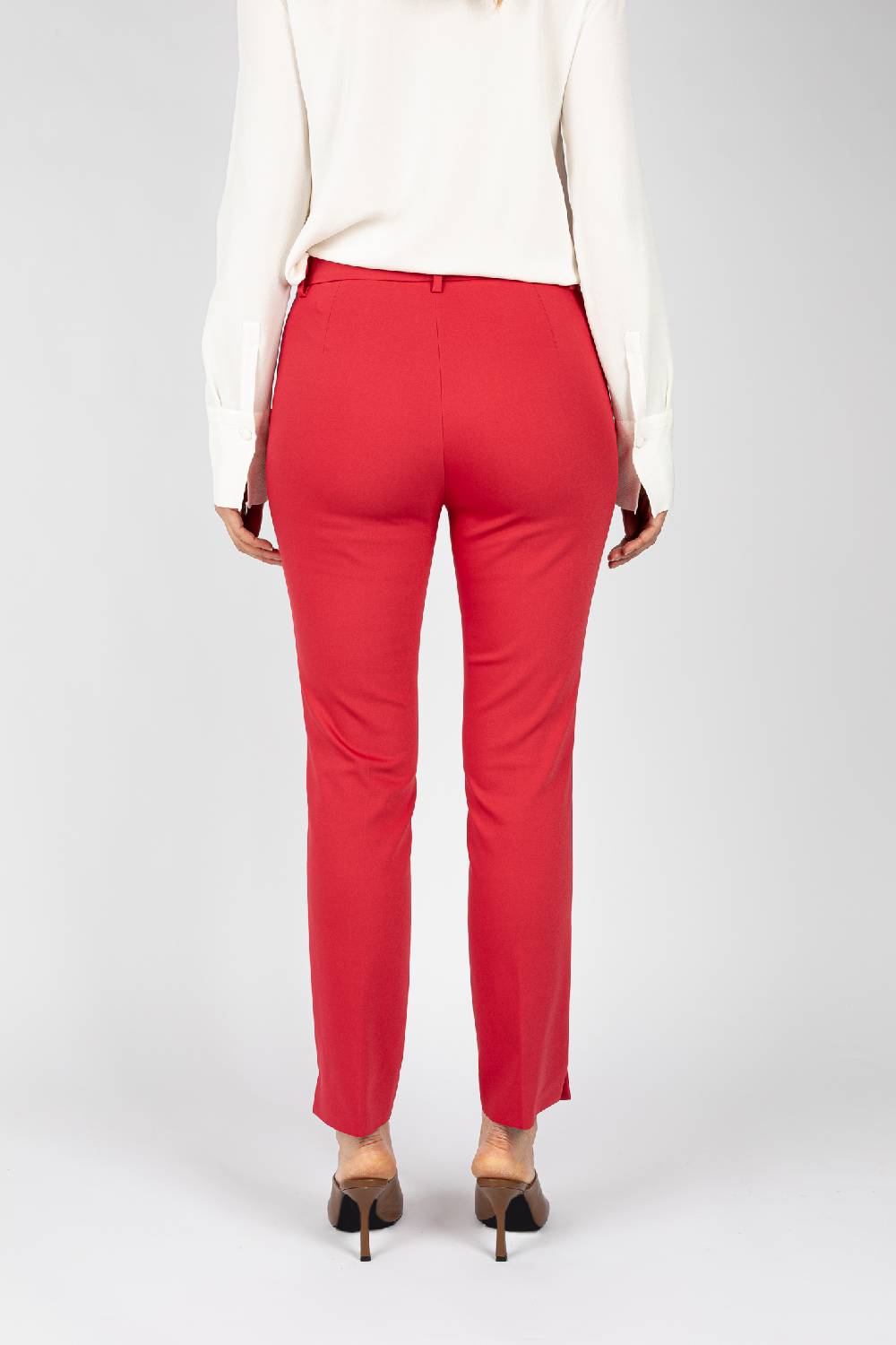 L.Pucci Pantaloni Colore Rosso, Linea A Sigaretta