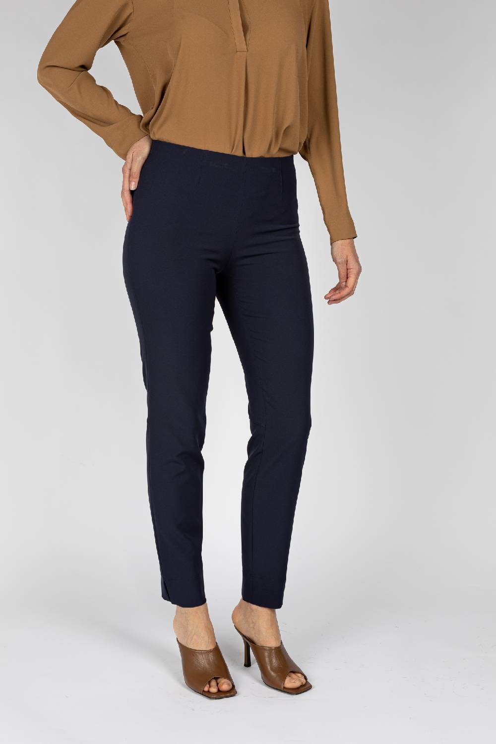 L.Pucci Pantaloni Linea A Sigaretta Colore Blu