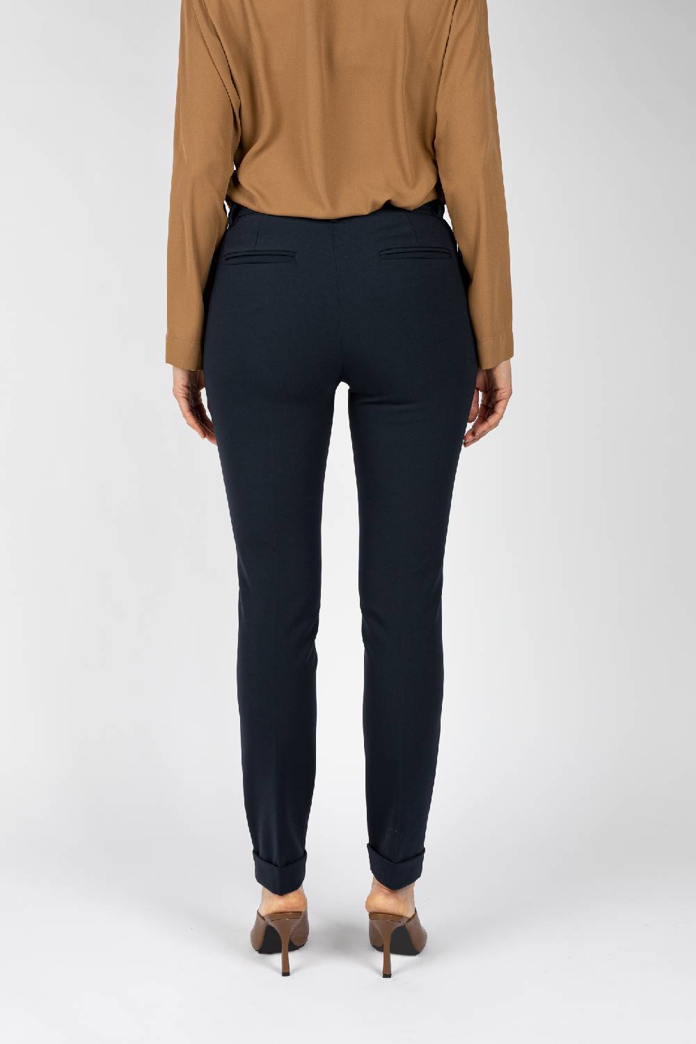 L.Pucci Pantaloni Gamba Regolare Con Rovescia Colore Blu