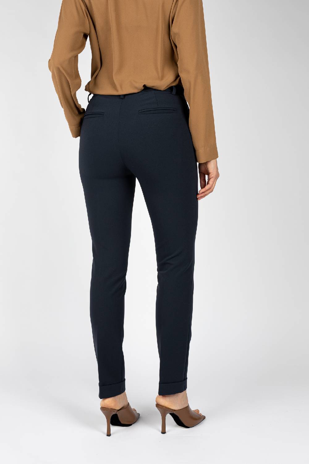 L.Pucci Pantaloni Gamba Regolare Con Rovescia Colore Blu