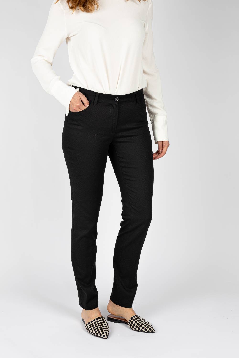 L.Pucci Pantaloni Jeans Modello Gamba Regolare Colore Nero