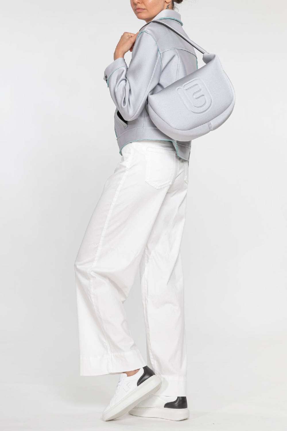 L.Pucci Mel Tekno Fabric Filigree - Frozen