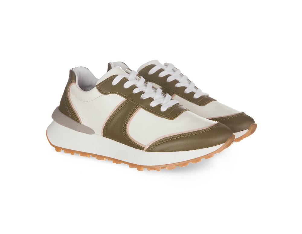 L.Pucci Missouri Leather White-Green Aviation