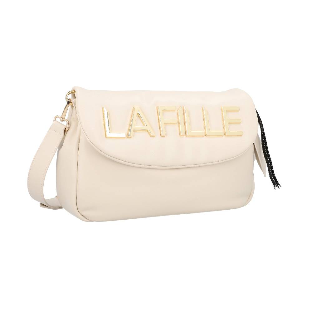 L.Pucci Odette Metal Logo Line Dirty White